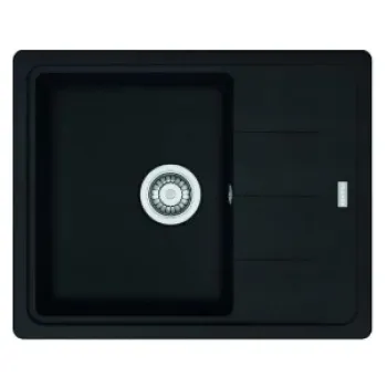Virtuves izlietne Franke Basis Fragranīta BFG 611-62, 62x50 cm, matēti melna 114.0661.420