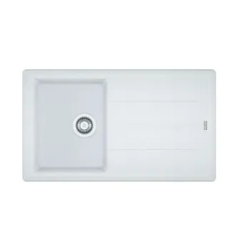 Virtuves izlietne Franke Basis Fragranīta BFG 611-86, 86x50 cm, balta-ledus 114.0494.912