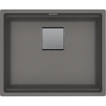 Virtuves izlietne Franke Kubus 2 FragranītaKNG 110-52, 56x46 cm, pelēks akmens 125.0641.422