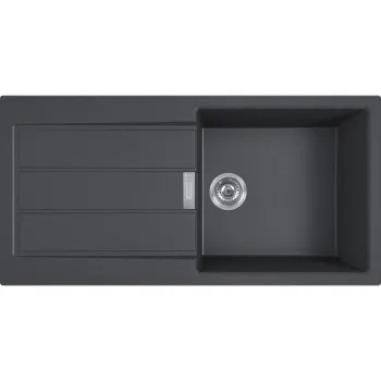 Virtuves izlietne Franke Sirius 2.0 Tectonite S2D 611-100, 100x50 cm, melna 143.0613.661