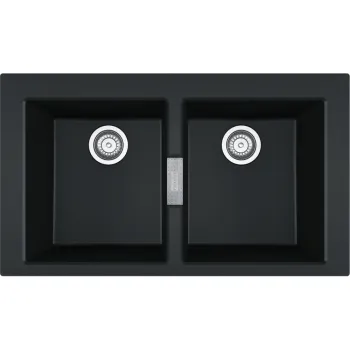 Virtuves izlietne Franke Sirius 2.0 Tectonite S2D 620-86, 86x50 cm, melna 143.0637.161