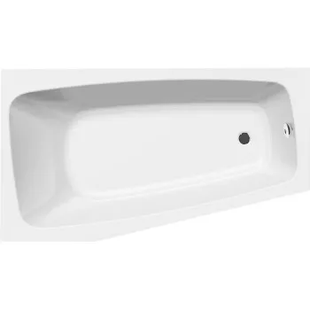 Vanna Aqualine Berounka, 160x90x42 cm, akrila, kreisā, asimetriskā, balta A1690