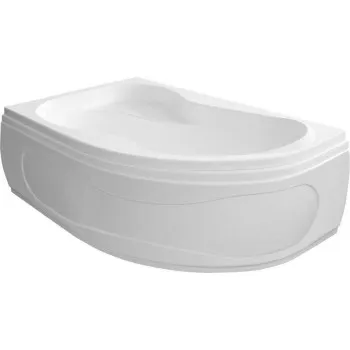 Vanna Aqualine Cidlina 160, 160x105x45 cm, akrila, kreisā, balta G3615