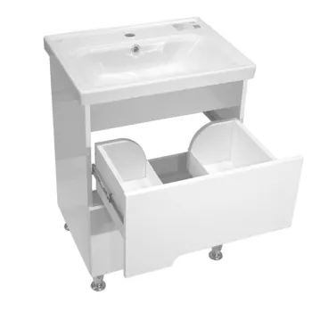 Vannas istabas skapītis Aqualine PREMIUM LUX ar izlietni FRAME 60, metallic