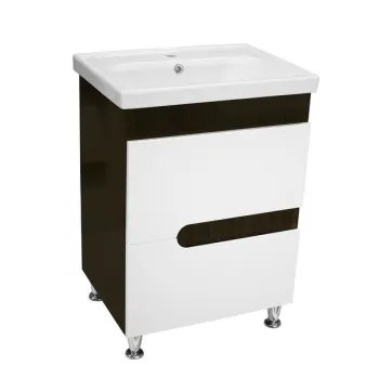 Vannas istabas skapītis Aqualine PREMIUM LUX ar izlietni COMO 60, wenge