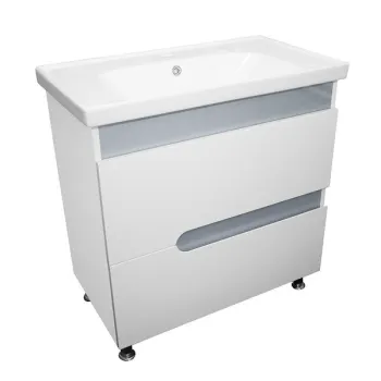 Vannas istabas skapītis Aqualine PREMIUM LUX ar izlietni FRAME 60, metallic