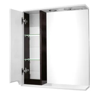 Spoguļskapītis Aqualine PREMIUM LUX 60, kreisais, wenge