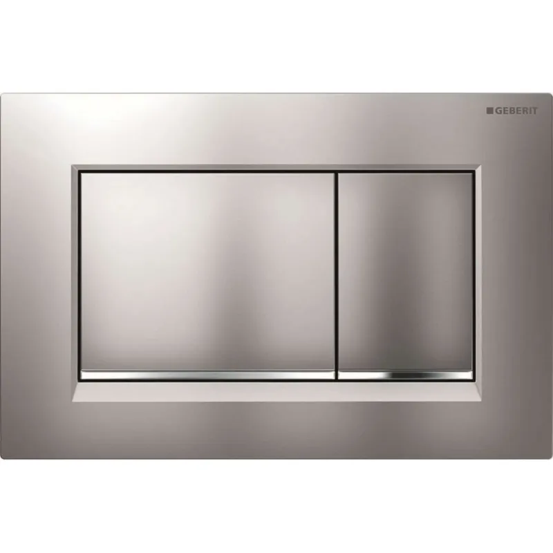 Tualetes poda komplekts Geberit Duofix  rāmis ar Villeroy & Boch Rimless podu ar SoftClose Vāku, Sigma30 Matēta hroma, poga