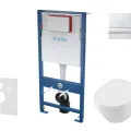 Tualetes poda komplekts Kielle Genesis rāmis ar Villeroy & Boch Architectura podu, SoftClose vāku, ar Hromētu Gemini L pogu 11AK1101