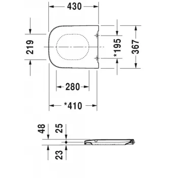 Poda vāks Duravit Happy D.2 ar SoftClose Balts 0064590000