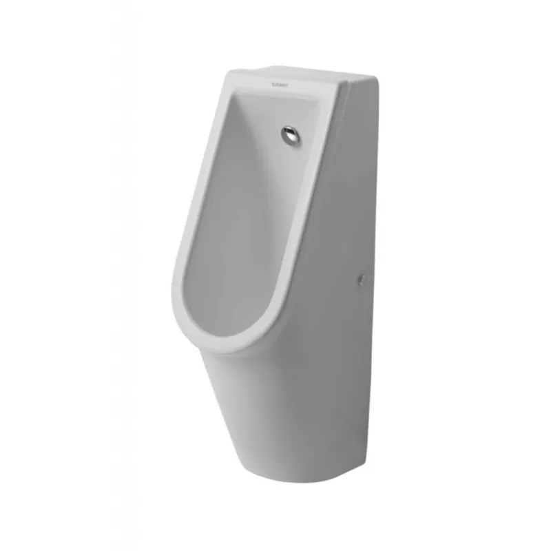 Pisuārs Duravit Starck 3 Rimfree pievads no aizmugures, balts