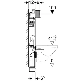 Iebūvējamais rāmis Geberit Kombifix podam H=1.08m 110.300.00.5 Iebūvējamais rāmis Geberit Kombifix podam H=1.08m 110.300.00.5