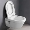 Tualetes poda komplekts Geberit Duofix rāmis ar  Villeroy & Boch Omnia Architectura Rimless podu, Balta Sigma30 poga, Soft Close Vāks