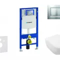 Tualetes poda komplekts Geberit Duofix rāmis ar Villeroy & Boch podu, SoftClose vāku, ar Matētu Hroma pogu Sigma30 pogu