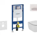 Tualetes poda komplekts Geberit Duofix rāmis ar Ideal Standard Tesi Aquablade Rimless podu ar SoftClose Vāku, Sigma50 Balta poga