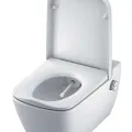 Tualetes poda komplekts Geberit Duofix rāmis ar Tece One Rimless podu ar Bide funkciju, SoftClose Vāku, Sigma30 Balta/Hromēta poga