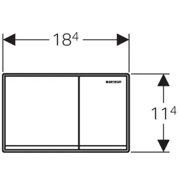 Poga iebūvējamam rāmim Geberit Omega60 Melna 115.081.SJ.1 Poga iebūvējamam rāmim Geberit Omega60 Melna 115.081.SJ.1