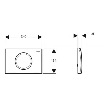 Poga iebūvējamam rāmim Geberit Delta15 Balta 115.109.11.1 Poga iebūvējamam rāmim Geberit Delta15 Balta 115.109.11.1