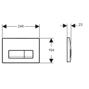 Poga iebūvējamam rāmim Geberit Delta50  Dual Hromēta 115.137.11.2 Poga iebūvējamam rāmim Geberit Delta50  Dual Hromēta 115.137.11.2
