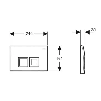 Кнопка для рамы Geberit Delta35 белая 115.135.11.5