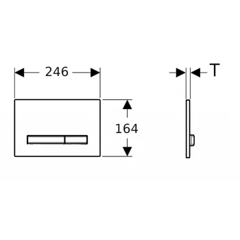 Poga iebūvējamam rāmim Geberit Sigma50 Pulēts Misiņš 115.672.QF.2