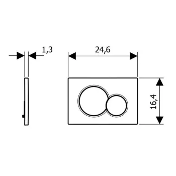 Poga iebūvējamam rāmim Geberit Sigma01 Tumši sarkana/oranža/balta 115.770.FY.5