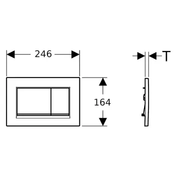 Poga iebūvējamam rāmim Geberit Sigma30 Balta 115.883.01.1
