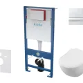 Tualetes poda komplekts Kielle Genesis rāmis ar Villeroy & Boch Subway podu, SoftClose vāku, ar Hromētu Gemini L pogu 11AK1102