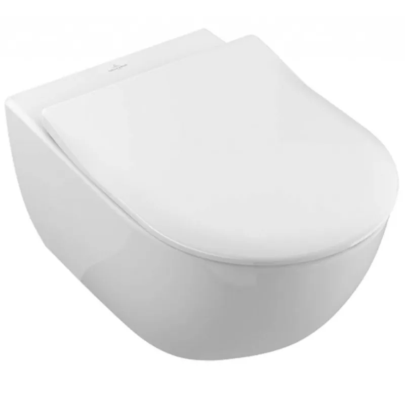 Tualetes poda komplekts Kielle Genesis rāmis ar Villeroy & Boch Subway podu, SoftClose vāku, ar Hromētu Gemini L pogu 11AK1102