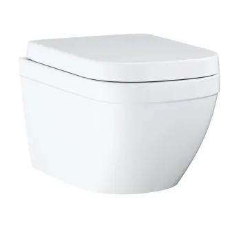 Tualetes poda komplekts Grohe Rapid SLX rāmis,  Bau Ceramic Triple Vortex pods, hromēta Skate Cosmopolitan poga un Soft Close vāku