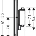 Dušas maisītājs Hansgrohe ShowerSelect Comfort S  iebūvējams ar termostatu Hromēts 15553000
