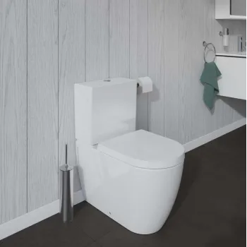 Tualetes pods Duravit ME by Starck WonderGliss, Bez tvertnes, bez vāka, Balts