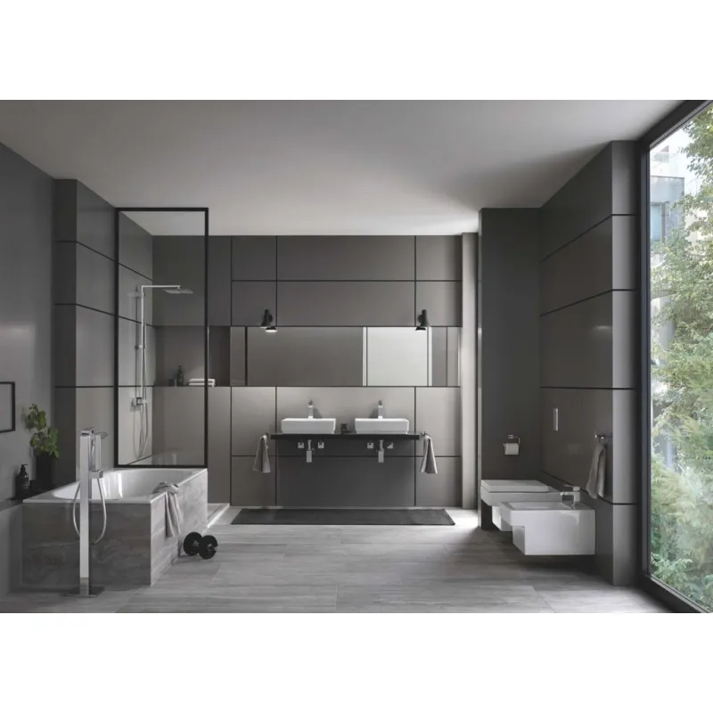 Vannas / Dušas maisītājs Grohe Eurocube uz grīdas, StarLight® apdare, Hromēts 23672001