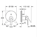 Vannas / Dušas maisītājs Grohe Lineare iebūvējams 2 izvadi, brushed Hard Graphite  24064AL1