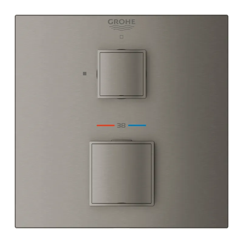 Vannas / Dušas maisītājs Grohe Grohtherm Cube iebūvējams, brushed Hard Graphite  24153AL0