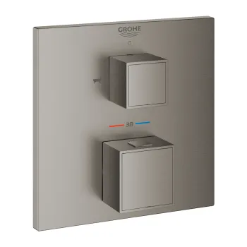 Dušas maisītājs Grohe Grohtherm Cube  iebūvējams ar termostatu, 2 izvadiem, brushed Hard Graphite  24155AL0