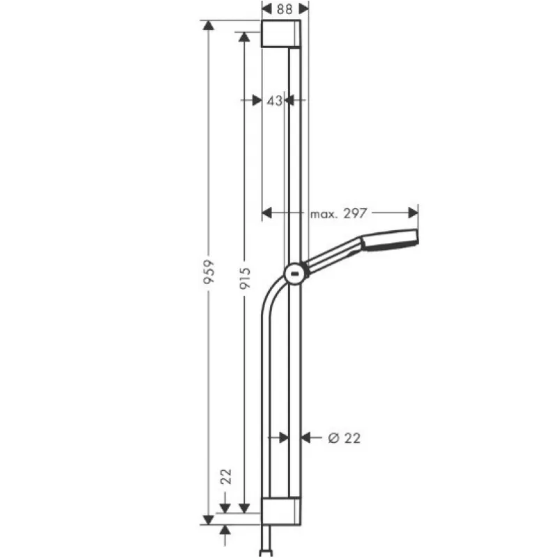 Dušas komplekts Hansgrohe PulsifySelS 105 3jRel Eco U'S 900 24171000