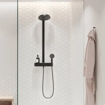 Dušas sistēma Hansgrohe Pulsify S Showerpipe 260 2jet EcoSmart Melns Matēts 24241670