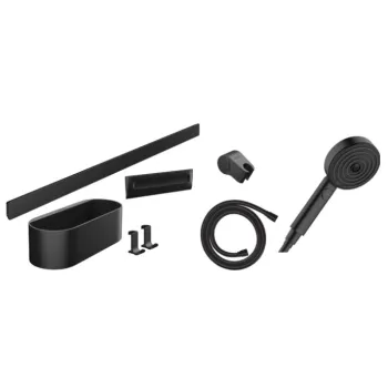 Dušas Komplekts Hansgrohe WallStoris Bundle hand shower 105 3jet Activation EcoSmart 24291670 Melns matēts