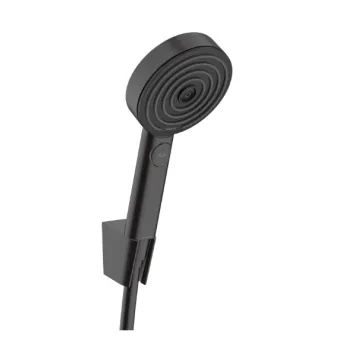 Dušas komplekts Hansgrohe PulsifySelS 3j ar turētāju un dušas vadu 1250mm 24302670 Melns matēts