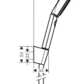 Dušas komplekts Hansgrohe PulsifySelS 3j ar turētāju un dšas vadu 1600mm 24303000 hromēts