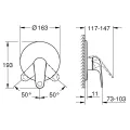 Dušas maisītājs Grohe Swift, Iebūvējs hromēts 24334001