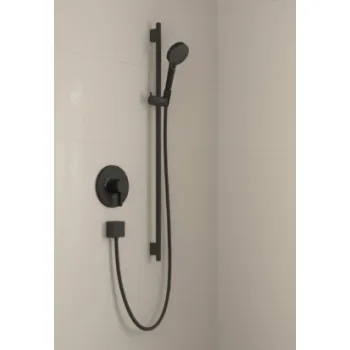 Dušas komplekts Hansgrohe  Unica S Puro Dušas stienis 650mm ar dušas vadu Isiflex 1600mm 24402670 Melns Matēts
