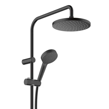 Dušas sistēma Hansgrohe Vernis Blend Showerpipe 200 1jet EcoSmart ar termostatu 26089670 Melns Matēts