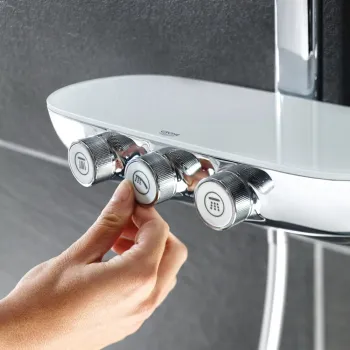 Dušas sistēma Grohe Rainshower System SmartControl Duo 360 ar Termostatu Moon white 26250LS0 Dušas sistēma Grohe Rainshower System SmartControl Duo 360 ar Termostatu Moon white 26250LS0
