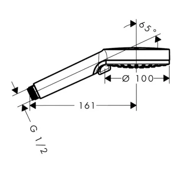 Dušas klausule Hansgrohe Crometta Vario HS Eco 6L 26336400 Balts / Hroms