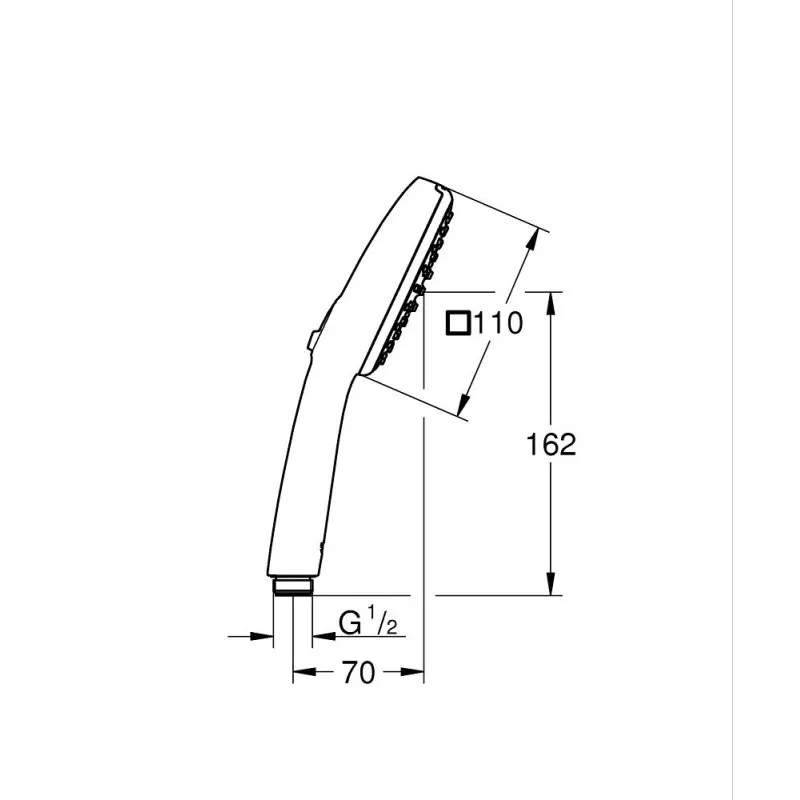 Dušas klausule Grohe Vitalio Comfort, Melna 263972431