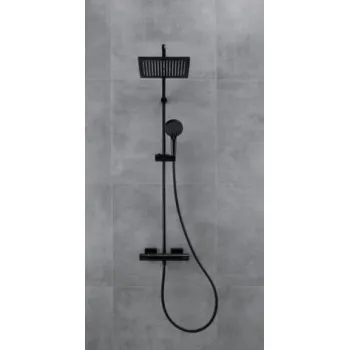 Dušas sistēma Hansgrohe Vernis Shape Showerpipe 240 1jet Ar Termostatu 26427670 Melns Matēts
