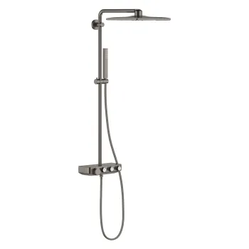 Dušas sistēma GROHE Euphoria SmartControl+Cube 310 Duo ar termostatu, PVD  virsma, Matēts Grafīts 26508AL0 Dušas sistēma GROHE Euphoria SmartControl+Cube 310 Duo ar termostatu, PVD  virsma, Matēts Grafīts 26508AL0