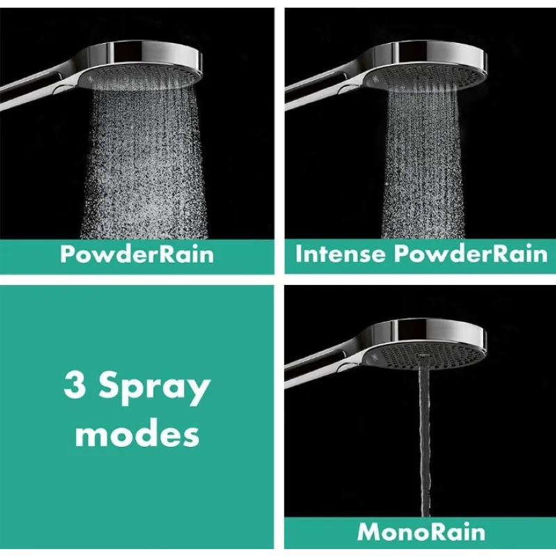 Dušas klausule Hansgrohe Rainfinity 130 3j Porter Set 1600 26851000 hromēta
